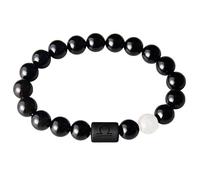 Bracelets Spirituels Avec Signes Zodiaque Bracelet Extensible Perles D'Obsidienne De 10Mm Pour Homme Bracelet Pierre Naturelle Avec 12 Constellations Pour Femme Bijoux Horoscope Cadeau Balance