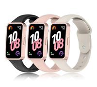 Bracelets super doux compatibles avec Huawei Band 9 (8/9/10) avec fermeture à broche qui s'adapte parfaitement à la montre intelligente Huawei Band 10/9/8, changement de bracelet avec adaptateurs de