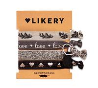 Bracelets Supersoft, Bracelets, Bracelets, Cadeaux pour femmes Enfants Filles, Bracelets imprimés , Bracelet en tissu chatoyant avec paillettes et jolis pendentifs, Couleur : Silverstone