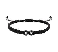 Bracelets tressés avec breloque d'initiale pour homme Ajustable Fait Main