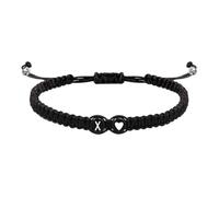 Bracelets tressés avec breloque d'initiale pour homme Breloque Lettre