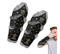 Bracelets vikings médiévaux Protections de bras pour femmes - Une paire de protections de bras de style chevalier en cuir synthétique avec détails décoratifs ornementaux | pour les costumes co