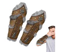Bracelets Vikings - Poignets Vikings médiévaux | 1 Paire De Protections Pour Bras Médiéval | Armes Et Armures Pour Costumes | Bracelet Avec De Chevalier Pirate | S