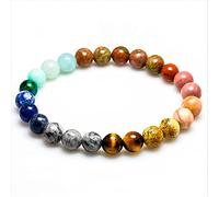 Bracelettes de guérison des Hommes Bracelets pour Femmes (Longueur: 8 mm, Couleur métallique: 01)