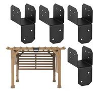 Bracets 4x4 - 4 pièces cintre de de montage en acier pour clôture, chevrons de pont avec attelle de poutre sécurisée, supports de support, équipement réutilisable pour la cour de cabine de toit