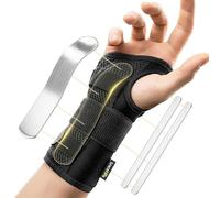 BraceUP Attelle Poignet Droite et Gauche - Bandage Poignet, Orthese Poignet, Protege Poignet, Tendinite Poignet, Attelle Canal Carpien (L/XL, Main droite)