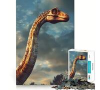 Brachiosaure préhistorique Puzzle de 1000 pièces pour Adultes pour renforcer Les Liens et se ressourcer Qualité supérieure Idéal pour Les fêtes de Fin d'année 50x75cm