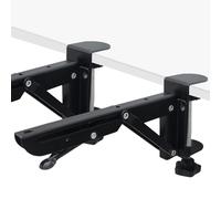 Bracket de repos manuel de bureau d'ordinateur - Prise en charge du clavier en métal ergonomique, clip de montage latéral réglable | Conception pliable de l'économie d'espace, accessoire de poste de t