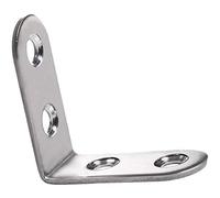 Bracket en forme de L en acier inoxydable à 90 degrés, attelle d'angle à angle droit pour meubles, étagères, table, armoire et réparation de joints en bois 5pcs argent