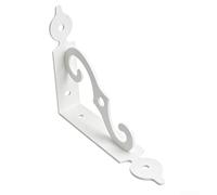 Bracket Métal L Angle pour Étagère Murale Bracket Métal L Angle | Acier massif, finition peinte cuite, structure pour robuste, support quotidien, mat(White 140*110*25mm)