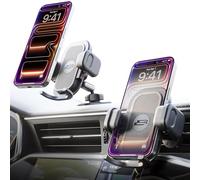 Bracketron TripGrip Pro Support de téléphone pour voiture avec extension à un bouton pour grille d'aération et tableau de bord Compatible avec la plupart des smartphones