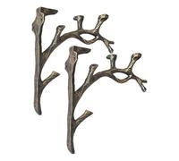 Brackets For Shelves - Branch Wall Mounted Stand, 2 Pieces Plant Wood Bookshelf Brackets, For Entryway Bedroom Living Room Kitchen Office Garage Library Corner Planter Decorations, 16x18.5x4.5cm