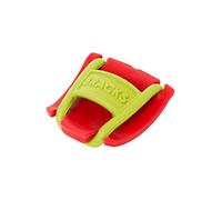 Bracks Pince à Lacets de Chaussure, Clip de Sécurité Innovant pour Tout Type de Chaussure, Facile et Efficace, 1 Paire, rouge-vert citron