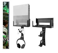 BracNova Support mural pour Xbox One S - Support mural en acier avec support de manette amovible et crochet pour casque (pas pour Xbox Series S)