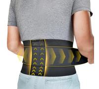 Bracoo BS33 Ceinture Lombaire avec 4 Baleines - Double Ajustement & Tissu Respirant - Soulagement Efficace des Douleurs Lombaires - Pour Homme et Femme
