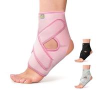 Bracoo Chevillère Entorse Réglable, Attelle Cheville Néoprène Respirante, Pour Cheville Droite ou Gauche, 1 Pièce, FS10 (Rose, L/XL)
