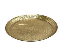 BRACOP® Pooja Thali Set Plateau décoratif Aarti Thali Pooja Samagri Assiette de Service décorative en Relief pour la Maison Assiette Puja Articles Religieux Accessoires de Temple Plateaux Ronds