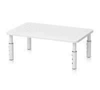 Bracwiser Support de moniteur de bureau Riser 3 rehausseurs réglables en hauteur avec plate-forme de trous grillagés pour ordinateur portable, ordinateur, PC, imprimante, projecteur jusqu'à 20 kg