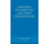 Brad Inwood Oxford Studies in Ancient Philosophy volume 39 (Poche)