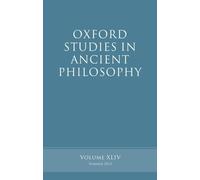 Brad Inwood Oxford Studies in Ancient Philosophy, Volume 44 (Poche)