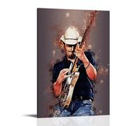 Brad Poster Paisley Singer Peinture décorative sur toile Art mural pour salon, chambre à coucher, art mural, impression d'image moderne, décoration de salle familiale, 60 x 90 cm