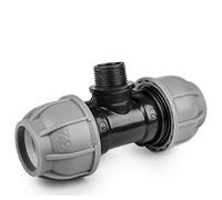 Bradas 7117 Raccord en T pour tuyau PE 32 mm AG 1"