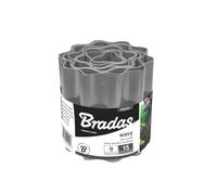 Bradas Bordure de pelouse de jardin 9 m, 15 cm de haut, gris pierre