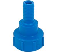 BRADAS Capuchon, réduction pour conteneur d'eau IBC, filetage intérieur S60x6, sortie de tuyau 1" BR-IBCS60F-H100