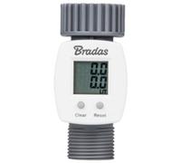 BRADAS Débitmètre d'eau numérique WHITE LINE, 3/4', gris/