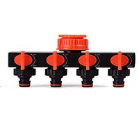 Bradas ECO-PWB3033 Distributeur 4 Voies pour raccordement d'eau, Noir 10 x 5 x 5 cm