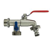 Bradas GKK0512 Double Robinet 3 x 5 x 2 cm Argenté