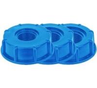 BRADAS Kit de réduction pour conteneur d'eau IBC, filetage intérieur S60x6 / filetage intérieur 1/2"//3/4"// 1" BR-IBCS60F-SET