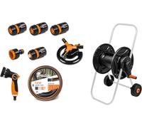 BRADAS Mobile Hose Trolley 20m, 1/2" avec accessoires BLACK LINE BR-ECO-AG26020SET2