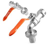 Bradas Robinet de jardin 3660 boisseau sphérique 3/4" AG – zinc-nickelé argenté – douille 1/2"