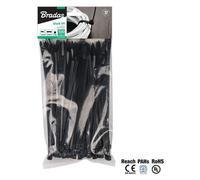 Bradas TS1148280B serre-câbles Noir 100 pièces
