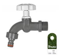 BRADAS Vanne de jardin 1/2", embout 3/4" WHITE LINE BR-WL-K112