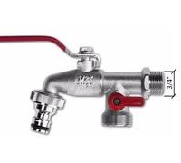 BRADAS Vanne de jardin G 3/4", 2 x bouchon G 1" BR-GKK0534