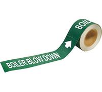 Brady 108586 Economy Pipe Markers-To-Go, B-946, 5,1 cm de hauteur x 30,5 cm de largeur, vinyle sensible à la pression, blanc sur vert, légende « Blow Down »