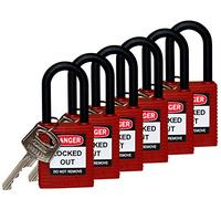 Brady 123104 Cadenas Rouge 38 x 86,50 x 19,50 mm