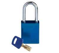 Brady (ALU-BLU-38ST-KD) Cadenas de condamnation SafeKey Anodized Aluminum avec anse en Acier 38.00 mm Bleu KD ifférente 1 Pièce(s)