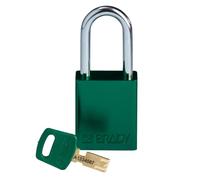 Brady (ALU-GRN-38ST-KD) Cadenas de condamnation SafeKey Anodized Aluminum avec anse en Acier 38.00 mm Vert KD ifférente 1 Pièce(s)