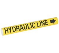 Brady Bradysnap-on 4083-B Marqueur de tuyau B-915 Noir sur jaune feuille en plastique enroulée