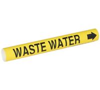 Brady Bradysnap-on 4152-B B-915 Marqueur de tuyau en plastique enroulé Noir/jaune