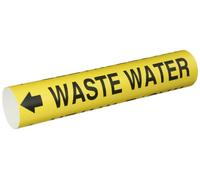 Brady Bradysnap-on 4152-C B-915 Marqueur de tuyau en plastique enroulé Noir/jaune