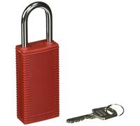 Brady Cadenas de Sécurité Corps Long, 38mmx 122mm x 19.50mm, Rouge, Lot de 6