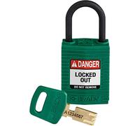 Brady (CPT-GRN-25PL-KD) Cadenas de condamnation SafeKey Nylon avec anse en Nylon 25.00 mm Vert KD ifférente 1 Pièce(s)