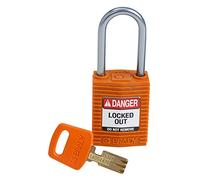 Brady (CPT-ORG-38AL-KD) Cadenas de condamnation SafeKey Compact Nylon avec anse en Aluminium 38.00 mm Orange KD ifférente 1 Pièce(s)
