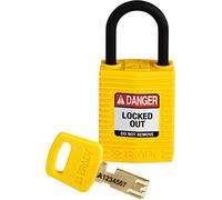 Brady (CPT-YLW-25PL-KD) Cadenas de condamnation SafeKey Compact Nylon avec anse en Nylon 25.00 mm Jaune KD ifférente 1 Pièce(s)