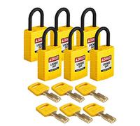 Brady (CPT-YLW-25PL-KD6PK) Cadenas de condamnation SafeKey Compact Nylon avec anse en Nylon 25.00 mm Jaune KD ifférente 6 Pièce(s)