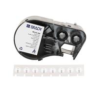 Brady Étiquettes en tissu nylon étiqueteuses BMP41/BMP51/BMP53/M511 - 240 Étiquettes imprimables adhésives - Noir sur blanc (9,53 mm (∅)) - M4-82-499